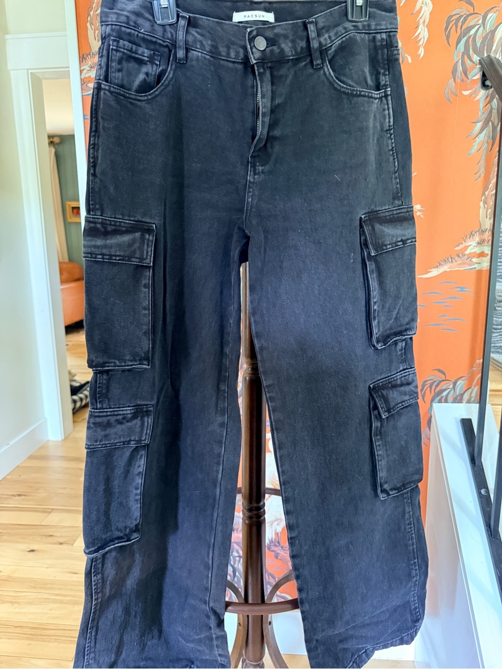 PacSun Black Washed Cargo Pants